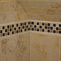 Limestone and Granite Shower Wall