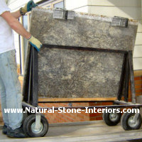 Bringing granite in.