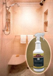 Mildew Remover to clean marble and other Natural 
Stone Safely.