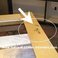 Granite countertop installation template.