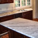 Honed Carrara Marble Kitchen Design