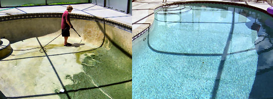 My Mildew Stained Pool - Before and After