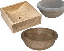 Travertine Sinks.