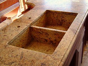 Honed Golden Lapidus Granite Sink