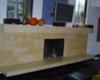 Limestone Fireplace