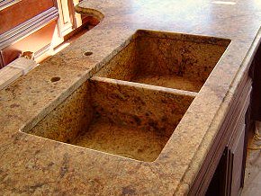 Honed Golden Lapidus Granite Sink